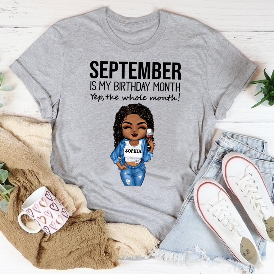 September Birthday Shirt, Custom Birthday Shirt, Queens are Born In September, September Birthday Shirts For Woman, September Birthday Gifts