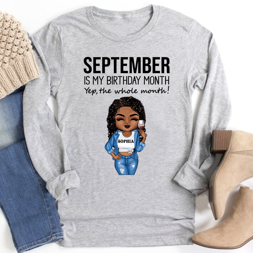 September Birthday Shirt, Custom Birthday Shirt, Queens are Born In September, September Birthday Shirts For Woman, September Birthday Gifts