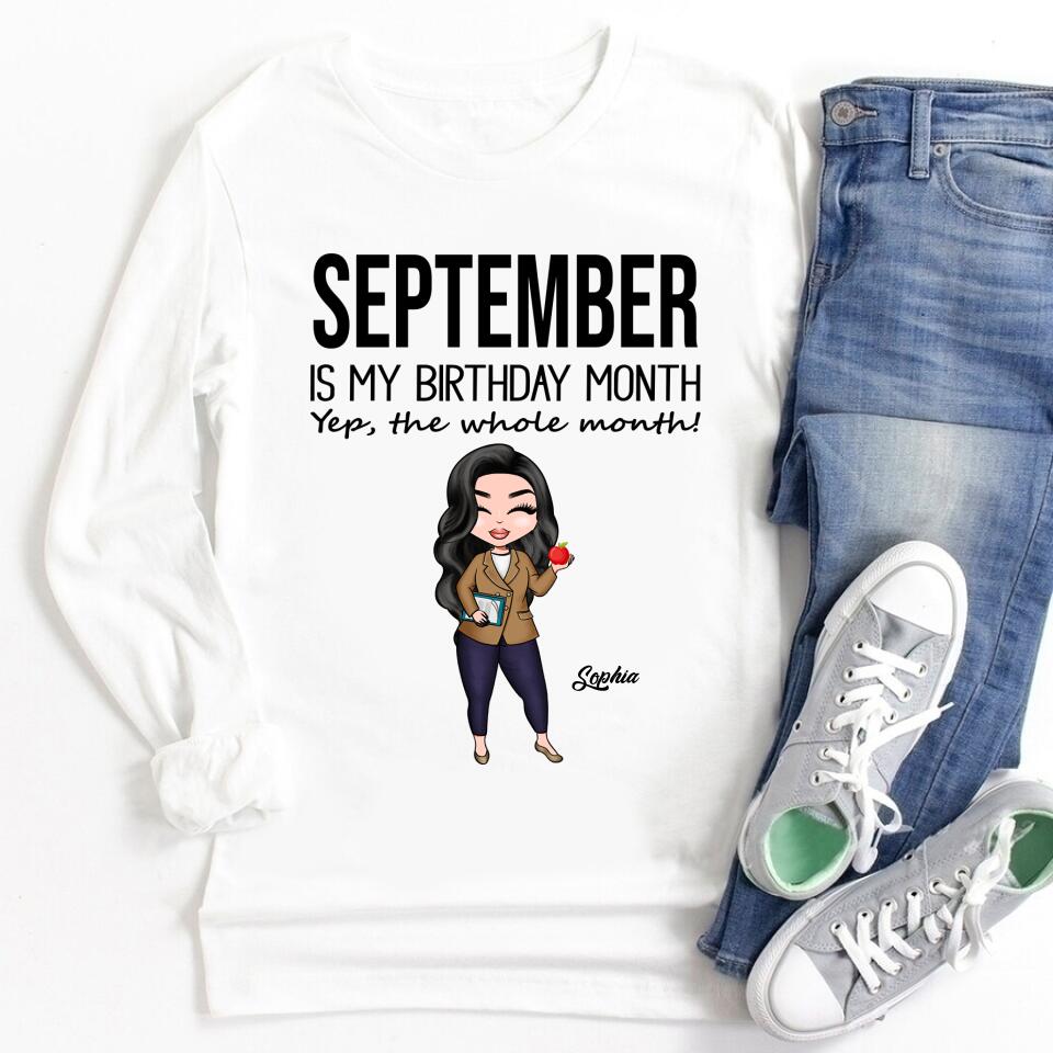 September Birthday Shirt, Custom Birthday Shirt, Queens are Born In September, September Birthday Shirts For Woman, September Birthday Gifts