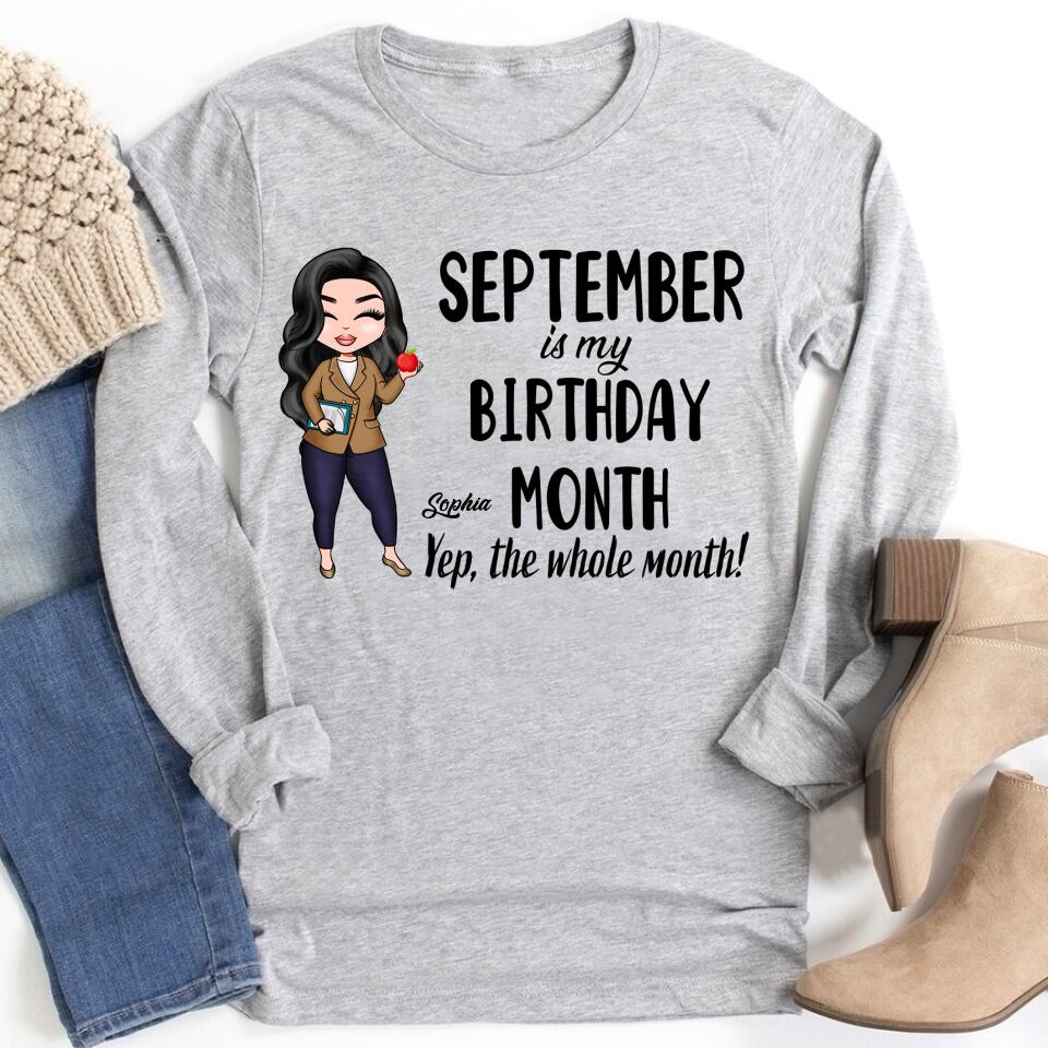 September Birthday Shirt, Custom Birthday Shirt, Queens are Born In September, September Birthday Shirts For Woman, September Birthday Gifts