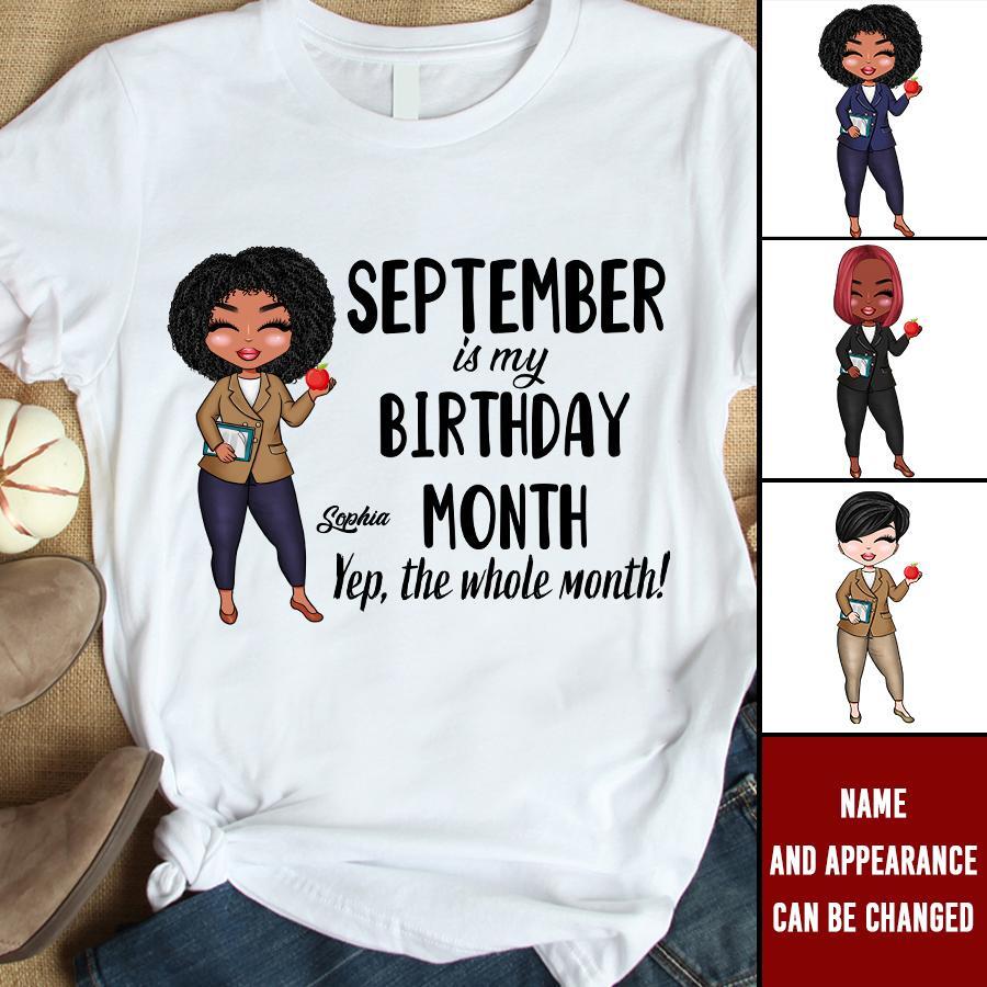 September Birthday Shirt, Custom Birthday Shirt, Queens are Born In September, September Birthday Shirts For Woman, September Birthday Gifts