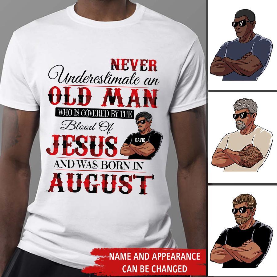 Personalized Birthday T Shirt, August Birthday Shirt, Custom Birthday Shirt, A Black King Was Born In August, August Birthday Shirts For Man