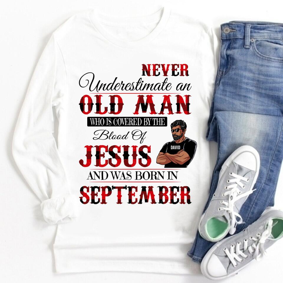 Personalized Birthday T Shirt, September Birthday Shirt, Custom Birthday Shirt, A Black King Was Born In September, September Birthday Shirts For Man