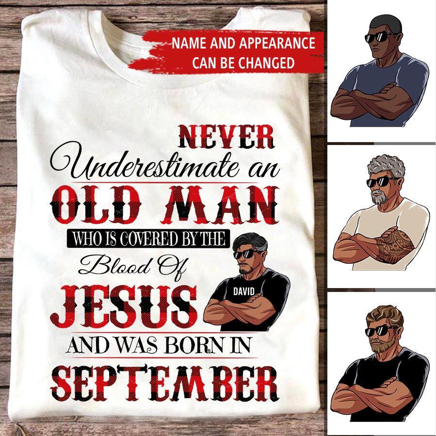 Personalized Birthday T Shirt, September Birthday Shirt, Custom Birthday Shirt, A Black King Was Born In September, September Birthday Shirts For Man