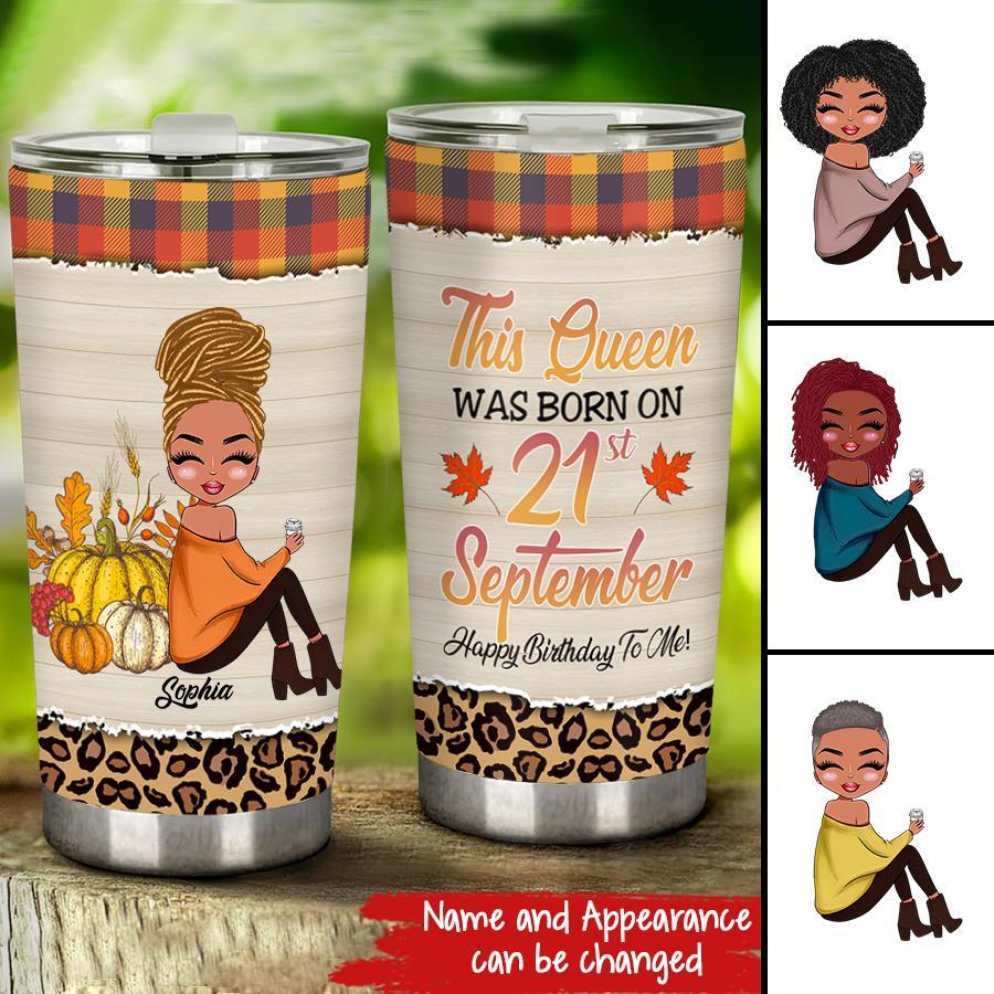 Personalized tumblers, Birthday tumbler, birthdays in September, September birthday gifts for her