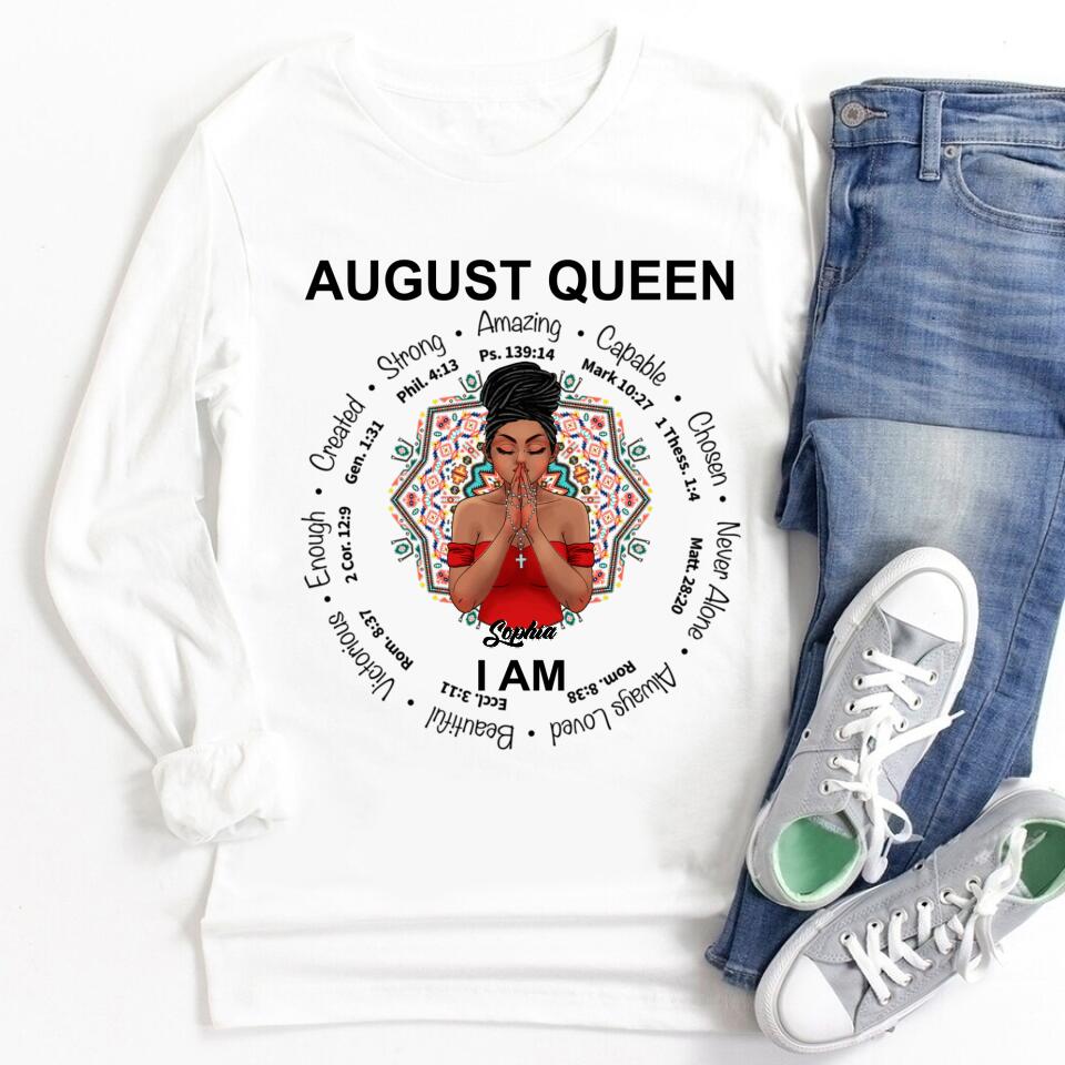 August Birthday Shirt, Custom Birthday Shirt, Queens are Born In August, August Birthday Shirts For Woman, August Birthday Gifts