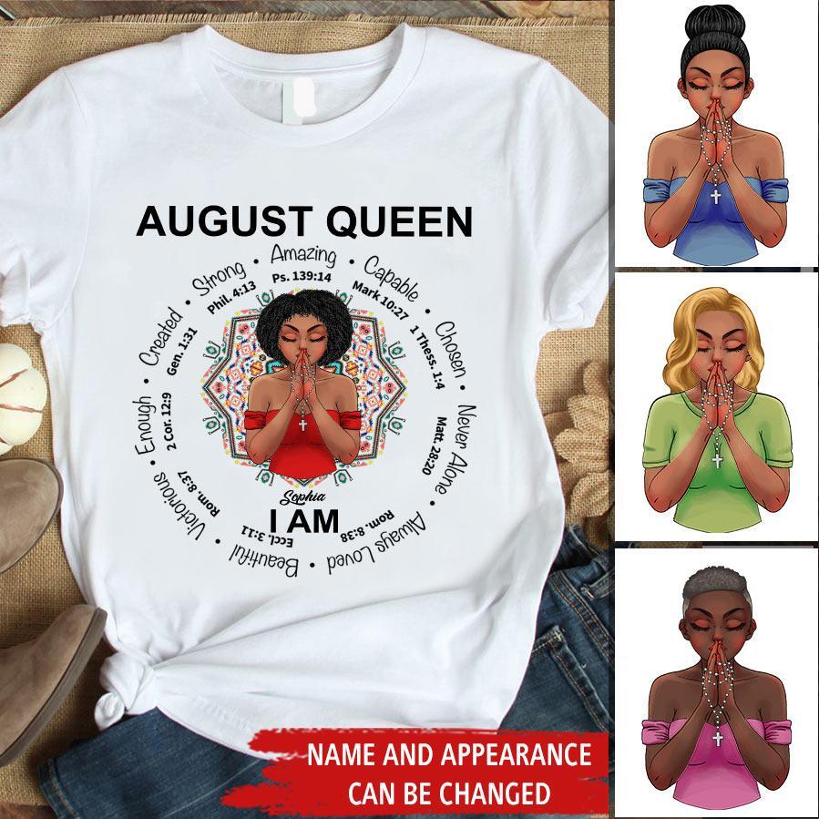 August Birthday Shirt, Custom Birthday Shirt, Queens are Born In August, August Birthday Shirts For Woman, August Birthday Gifts