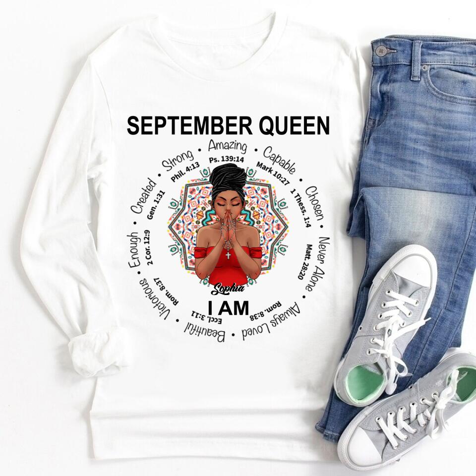 September Birthday Shirt, Custom Birthday Shirt, Queens Born In September, September Birthday Shirts For Woman, September Birthday Gifts