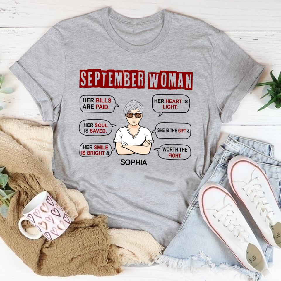 September Birthday Shirt, Custom Birthday Shirt, September Birthday Shirts For Woman, September Birthday Gifts