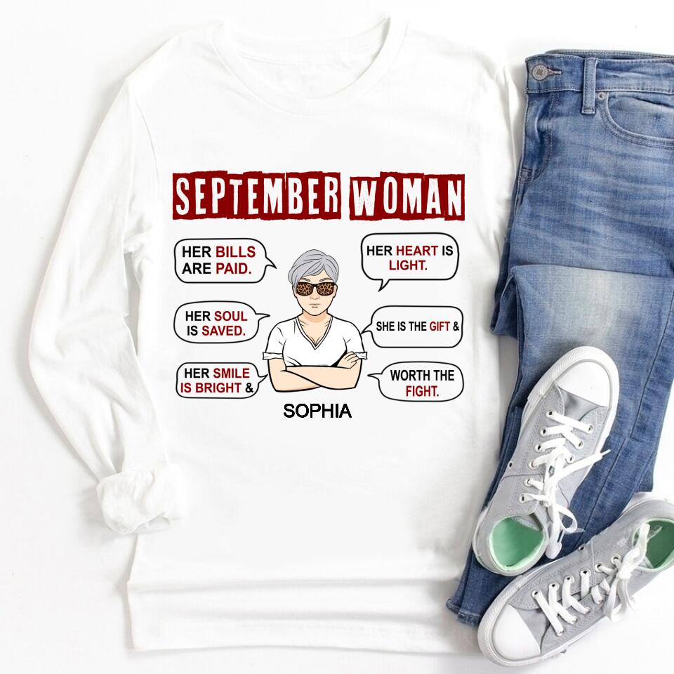 September Birthday Shirt, Custom Birthday Shirt, September Birthday Shirts For Woman, September Birthday Gifts