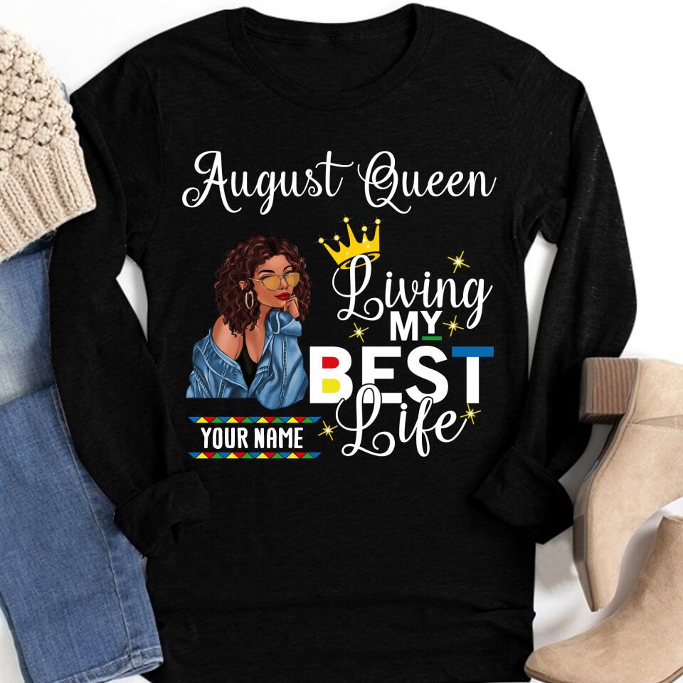 August Birthday Shirt, Custom Birthday Shirt, Queens Born In August, August Birthday Shirts For Woman, August Birthday Gifts