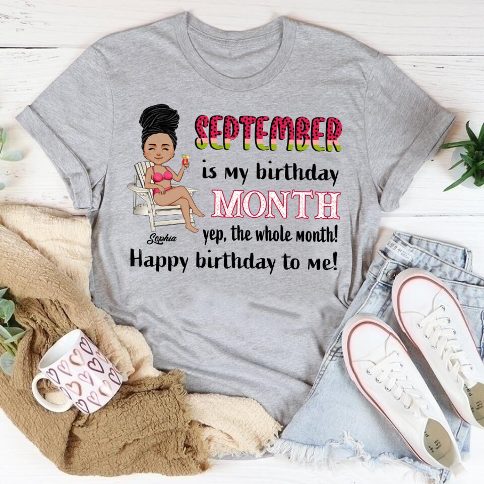 September Birthday Shirt, Custom Birthday Shirt, Queens are Born In September, September Birthday Shirts For Woman, September Birthday Gifts