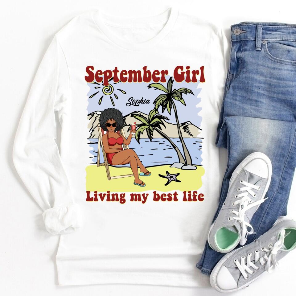September Birthday Shirt, Custom Birthday Shirt, Queens are Born In September, September Birthday Shirts For Woman, September Birthday Gifts