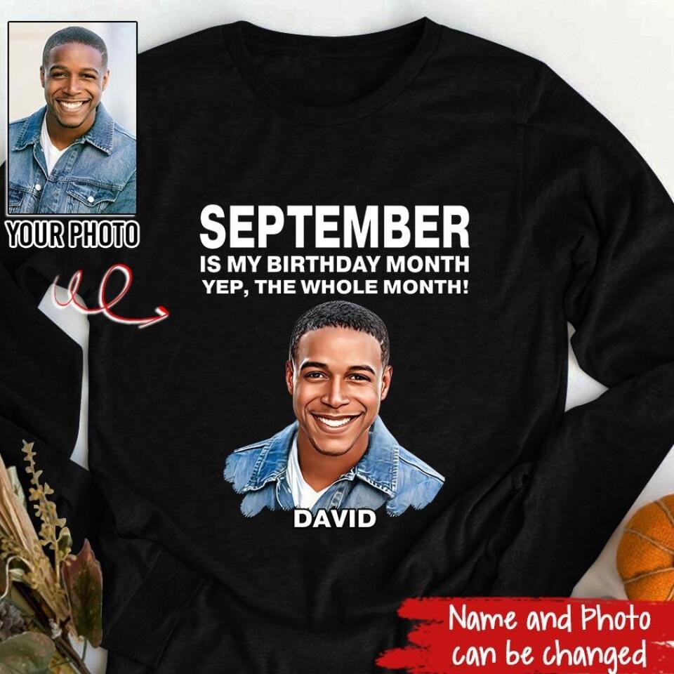 September Birthday Shirt, Custom Birthday Shirt, A Black King was born in September, September Birthday Shirts For Man, September Birthday Gifts