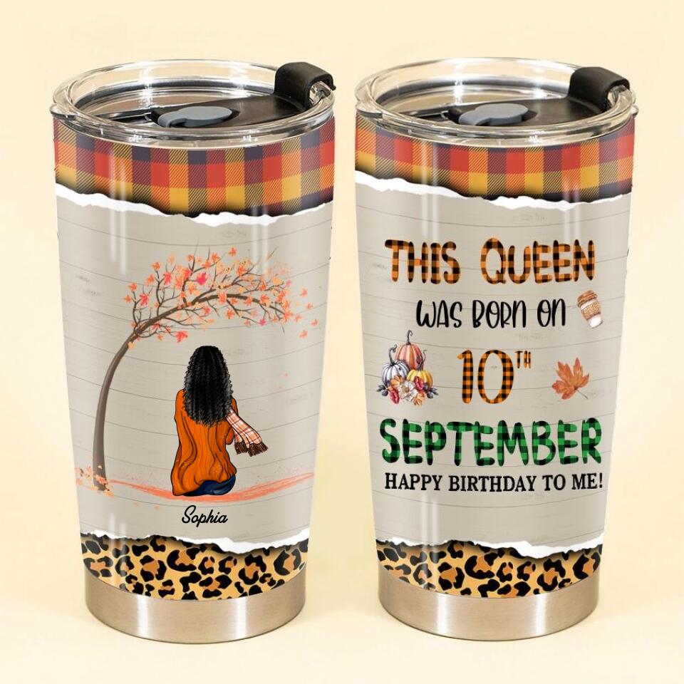 Personalized tumblers, Birthday tumbler, birthdays in September, September birthday gifts for her