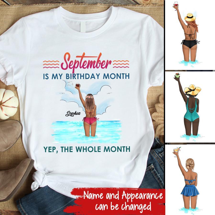 September Birthday Shirt, Custom Birthday Shirt, Queens are Born In September, September Birthday Shirts For Woman, September Birthday Gifts