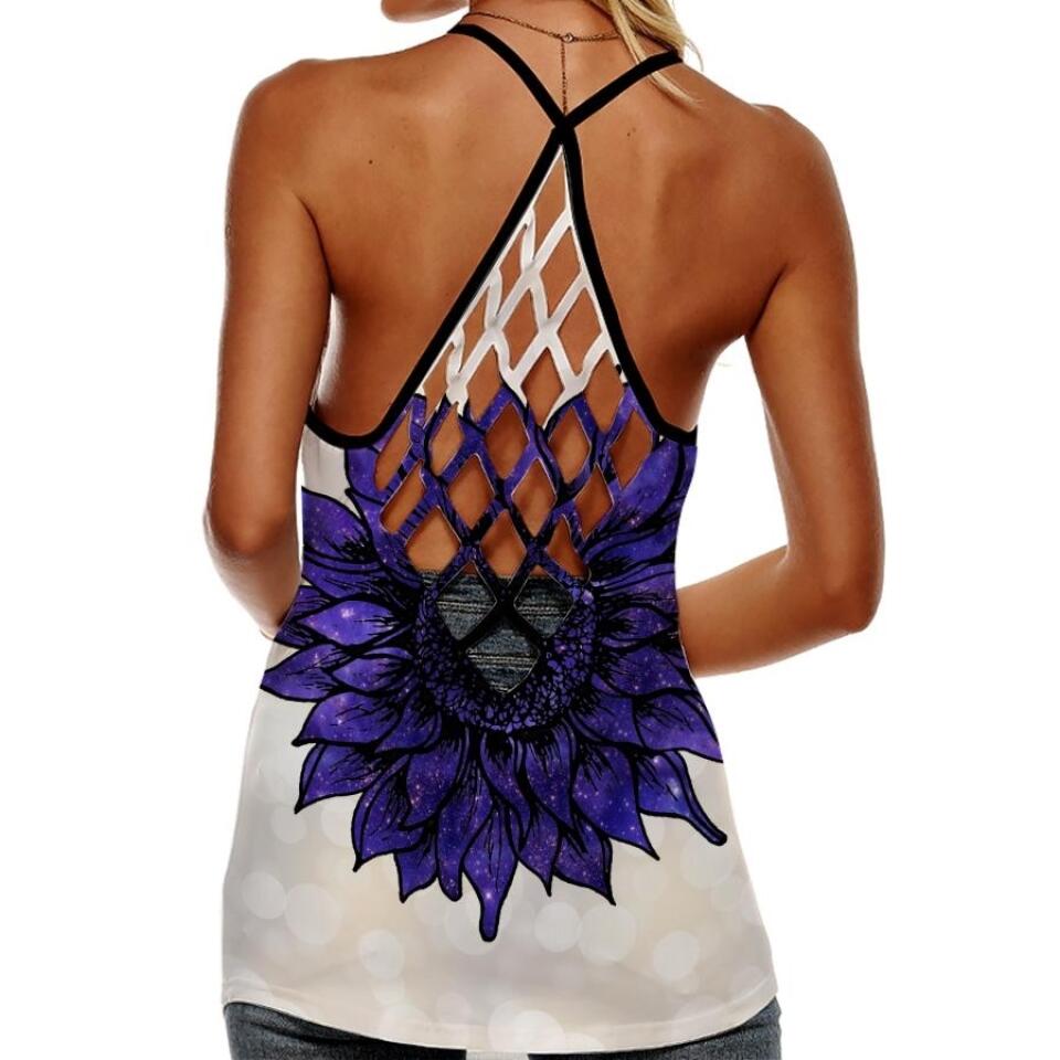 50th Birthday Tank Top, Custom Birthday Tank Top, Turning 50, Gifts For Women Turning 50, 50 And Fabulous , 1972 Tank Top, 50th Birthday Tank Top For Her, All-Over Print Women&#39;s Criss-Cross Open Back Tank Top