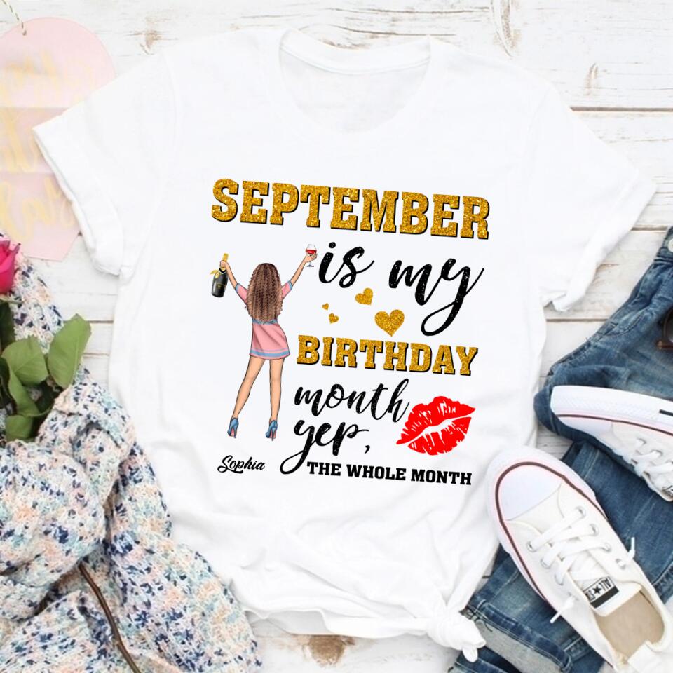 September Birthday Shirt, Custom Birthday Shirt, Queens are Born In September, September Birthday Shirts For Woman, September Birthday Gifts