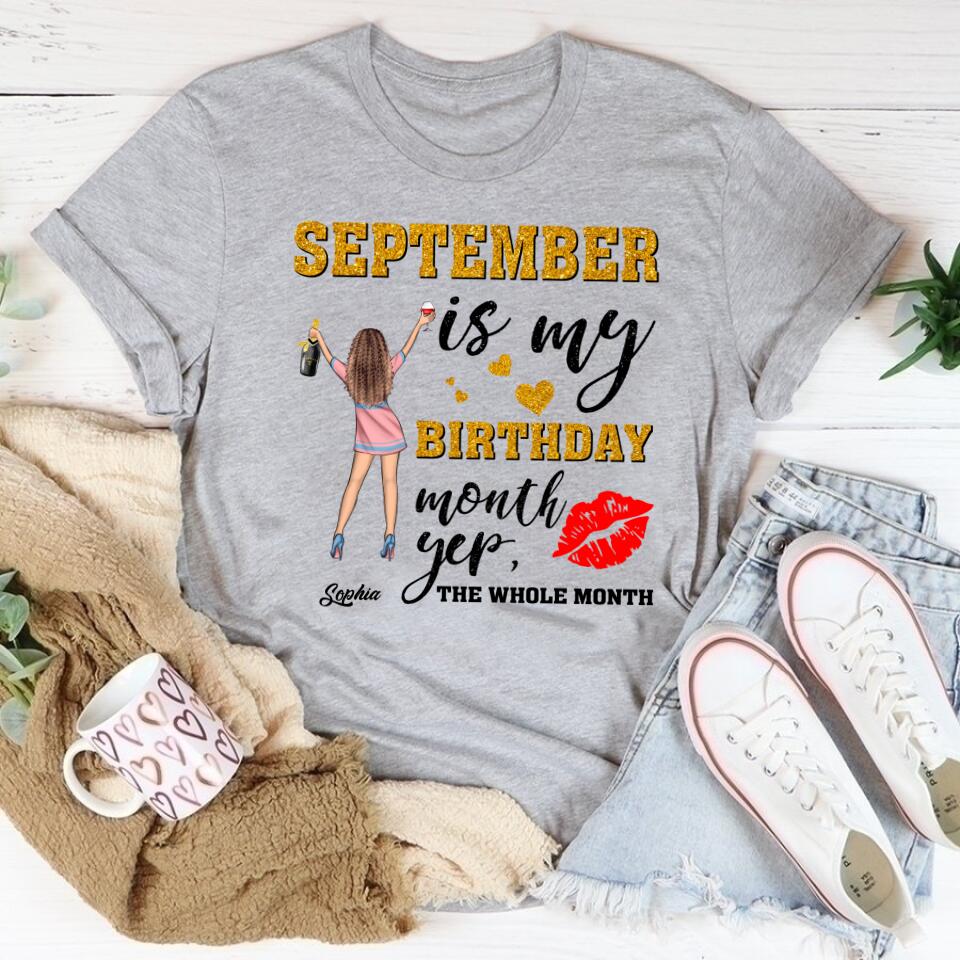 September Birthday Shirt, Custom Birthday Shirt, Queens are Born In September, September Birthday Shirts For Woman, September Birthday Gifts