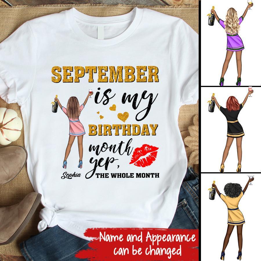 September Birthday Shirt, Custom Birthday Shirt, Queens are Born In September, September Birthday Shirts For Woman, September Birthday Gifts