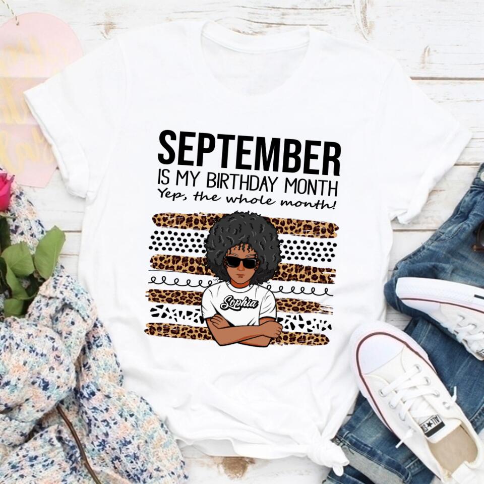 September Birthday Shirt, Custom Birthday Shirt, Queens are Born In September, September Birthday Shirts For Woman, September Birthday Gifts