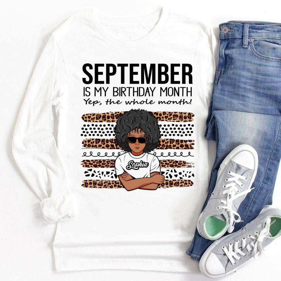 September Birthday Shirt, Custom Birthday Shirt, Queens are Born In September, September Birthday Shirts For Woman, September Birthday Gifts