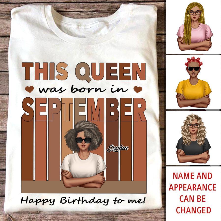 September Birthday Shirt, Custom Birthday Shirt, Queens are Born In September, September Birthday Shirts For Woman, September Birthday Gifts