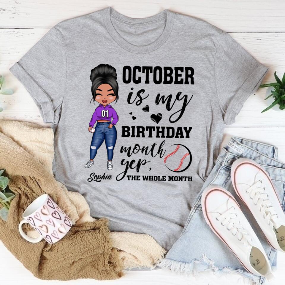 October Birthday Shirt, Custom Birthday Shirt, Queens are Born In October, October Birthday Shirts For Woman, October Birthday Gifts