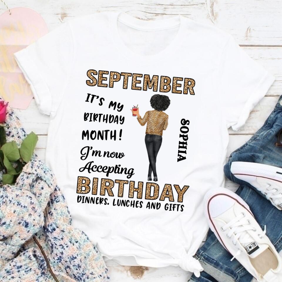 September Birthday Shirt, Custom Birthday Shirt, Queens are Born In September, September Birthday Shirts For Woman, September Birthday Gifts