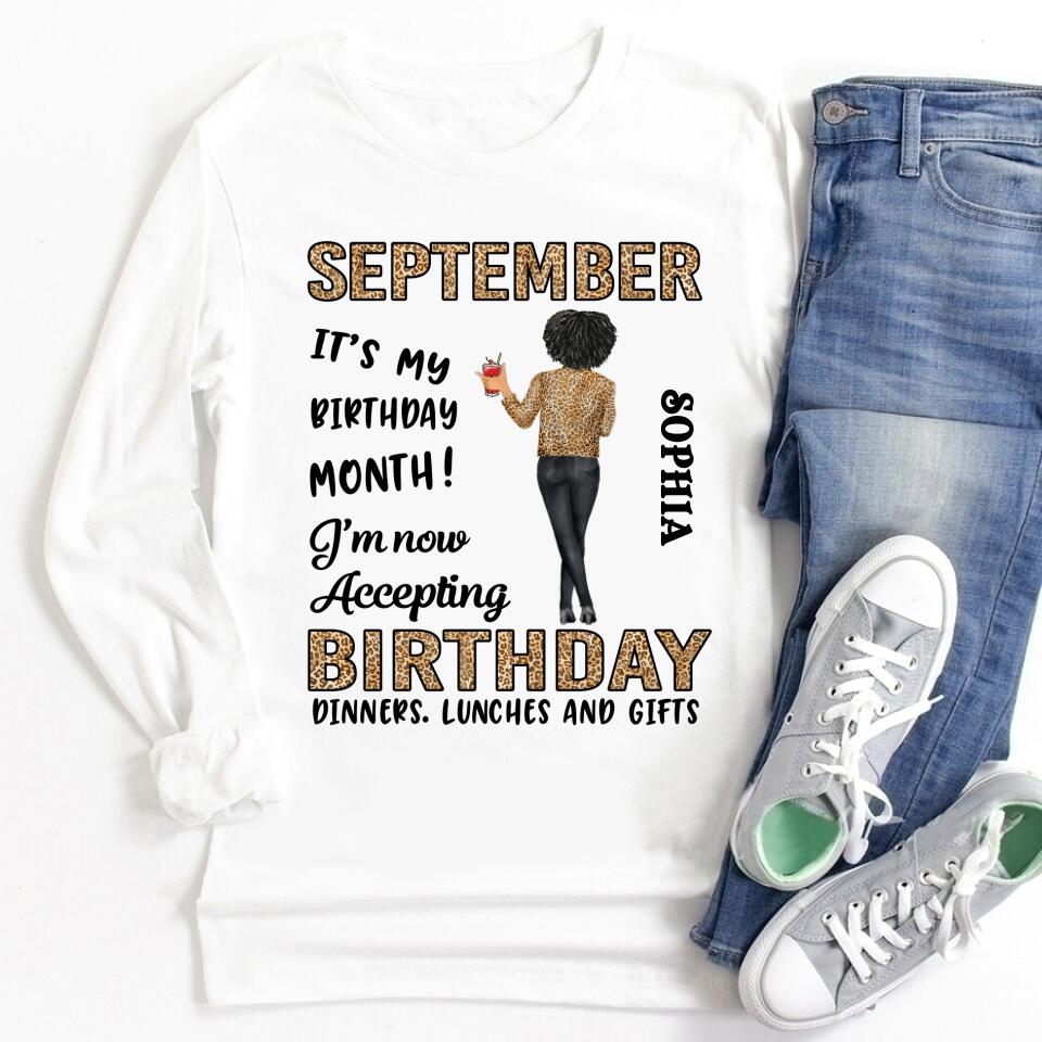 September Birthday Shirt, Custom Birthday Shirt, Queens are Born In September, September Birthday Shirts For Woman, September Birthday Gifts
