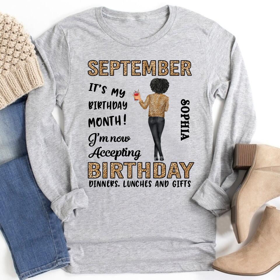 September Birthday Shirt, Custom Birthday Shirt, Queens are Born In September, September Birthday Shirts For Woman, September Birthday Gifts