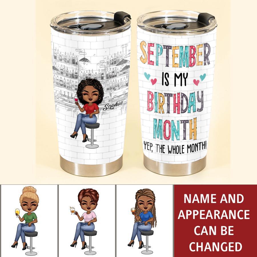 Personalized tumblers, Birthday tumbler, birthdays in September, September birthday gifts for her