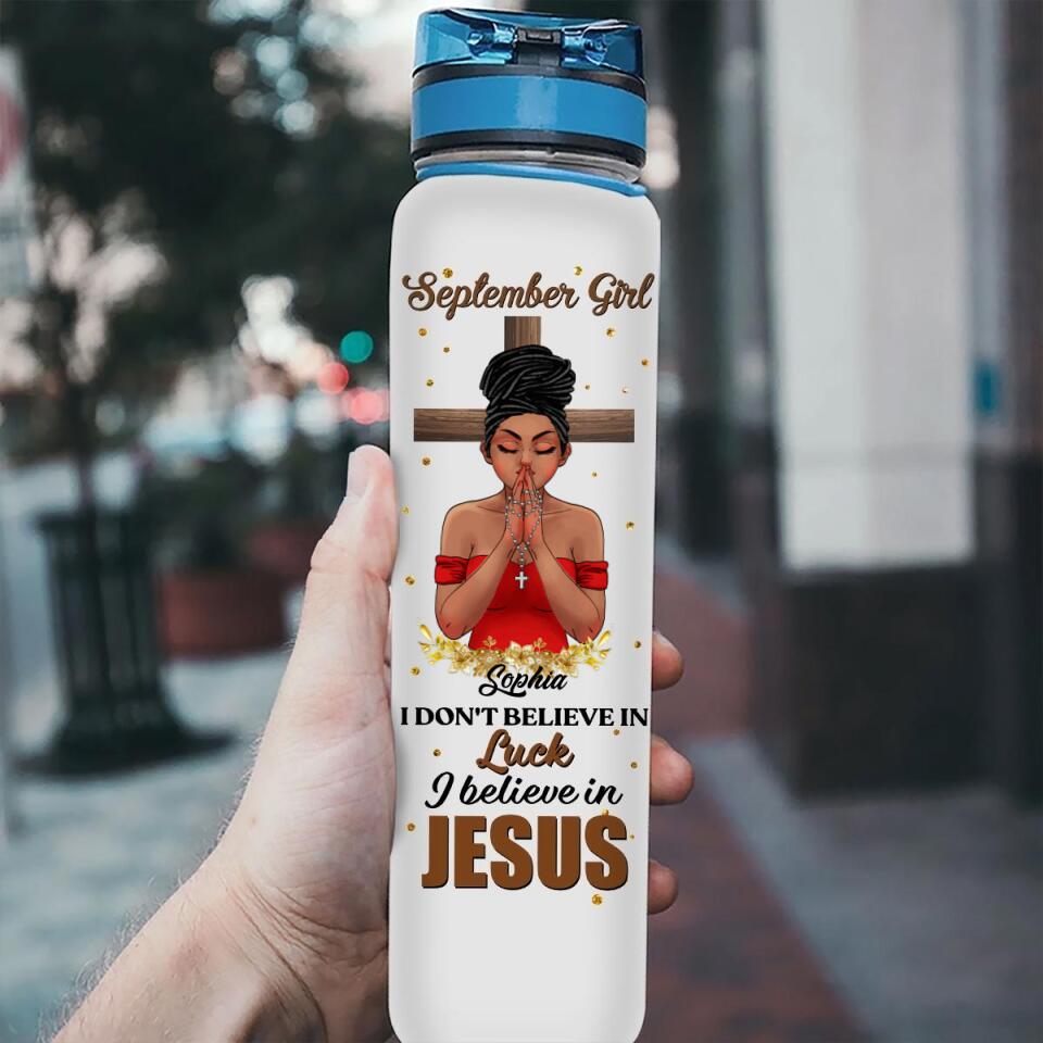 Personalized Water Tracker Bottle - Birthday, Birthday Gift For Her, Girl, Woman, September birthday, September Girl