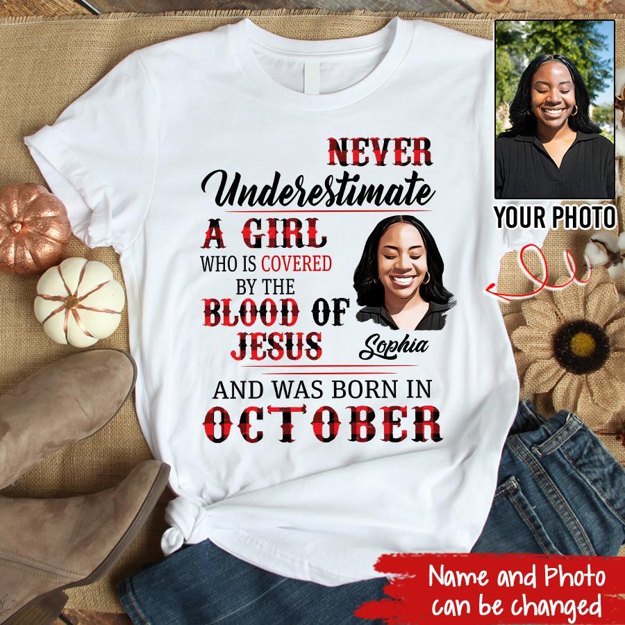Custom October Birthday Shirt For Woman, Queens are Born In October Gifts, Melanin Afro Woman Shirt, Black Girl Tee, Afro Queen Gift