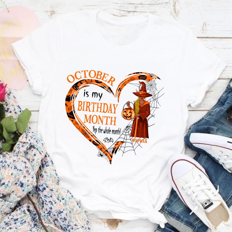Custom October Birthday Shirt For Woman, Queens are Born In October Gifts, Melanin Afro Woman Shirt, Black Girl Tee, Afro Queen Gift