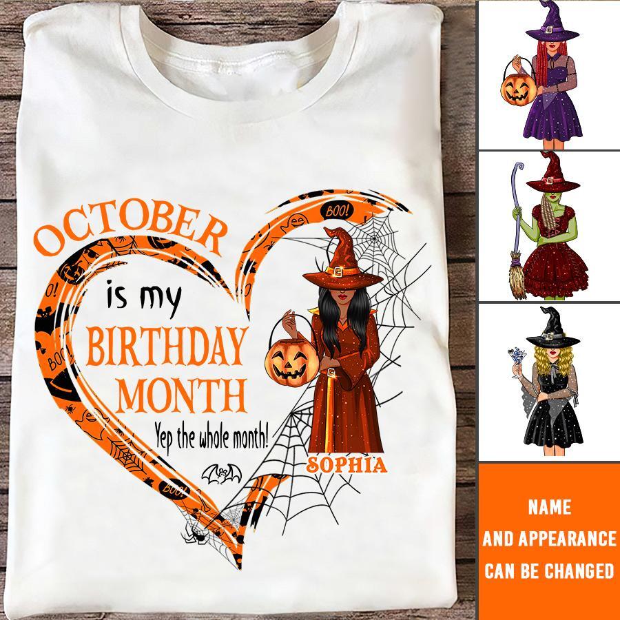 Custom October Birthday Shirt For Woman, Queens are Born In October Gifts, Melanin Afro Woman Shirt, Black Girl Tee, Afro Queen Gift