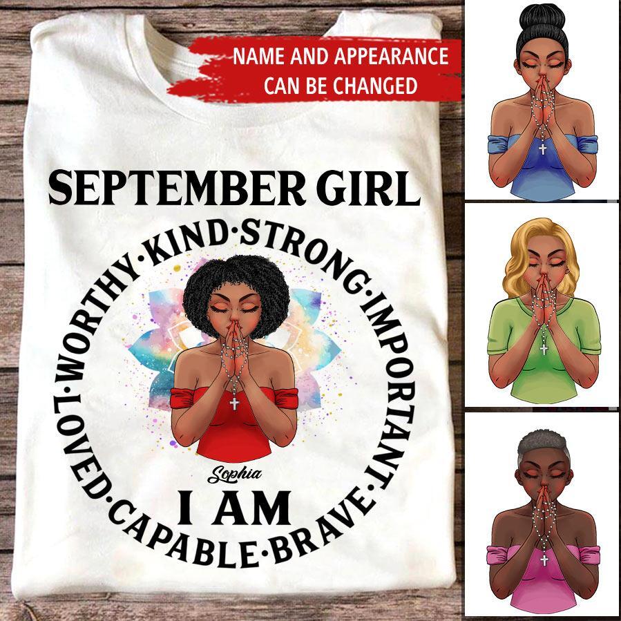 September Birthday Shirt, Custom Birthday Shirt, Queens are Born In September, September Birthday Shirts For Woman, September Birthday Gifts