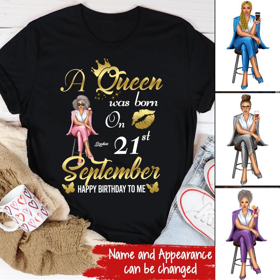September Birthday Shirt, Custom Birthday Shirt, Queens are Born In September, September Birthday Shirts For Woman, September Birthday Gifts