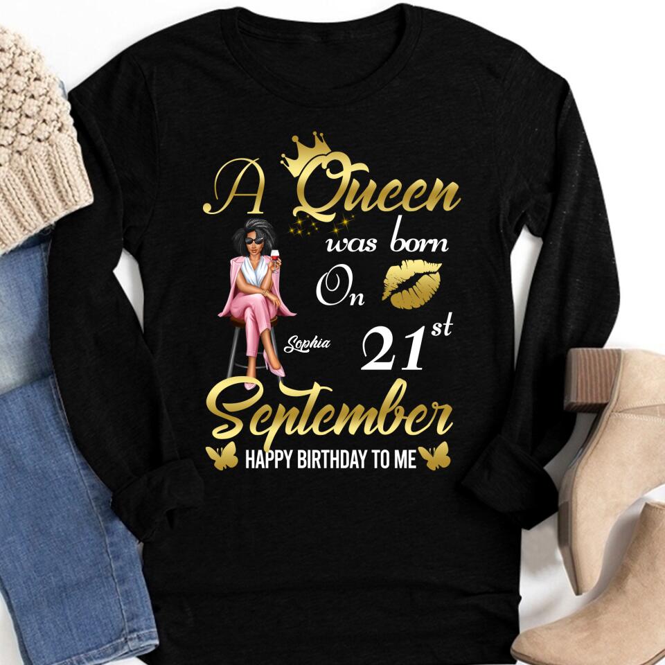 September Birthday Shirt, Custom Birthday Shirt, Queens are Born In September, September Birthday Shirts For Woman, September Birthday Gifts