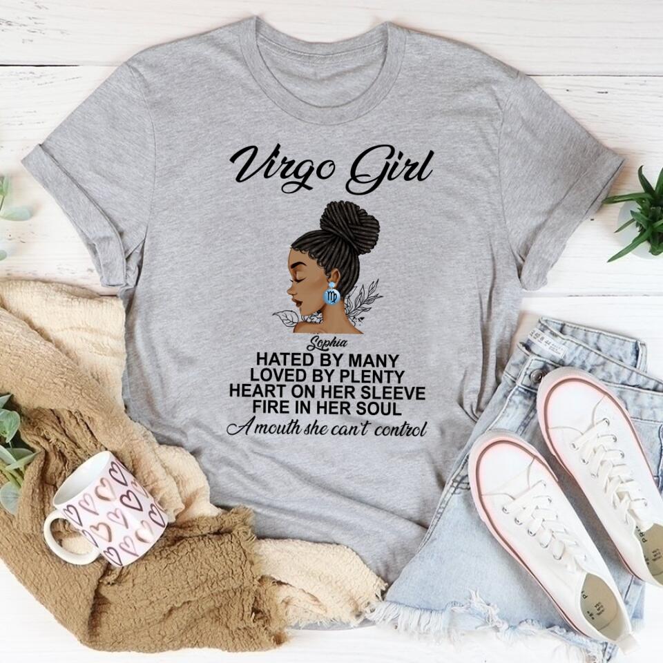 Custom Birthday Shirt, Virgo Zodiac t shirt, Virgo Birthday shirt, Virgo t shirts for ladies, Virgo queen t shirt, Virgo Queen Birthday shirt