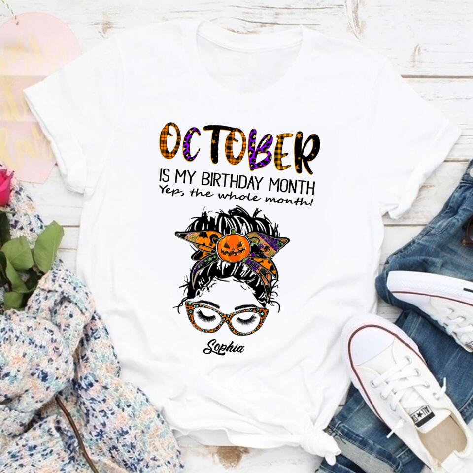 October Birthday Shirt, Custom Birthday Shirt, Queens are Born In October, October Birthday Shirts For Woman, October Birthday Gifts