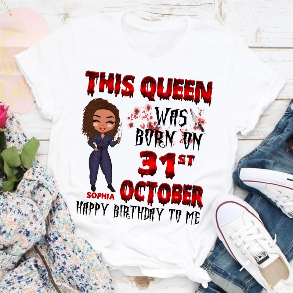 October Birthday Shirt, Custom Birthday Shirt, Queens are Born In October, October Birthday Shirts For Woman, October Birthday Gifts