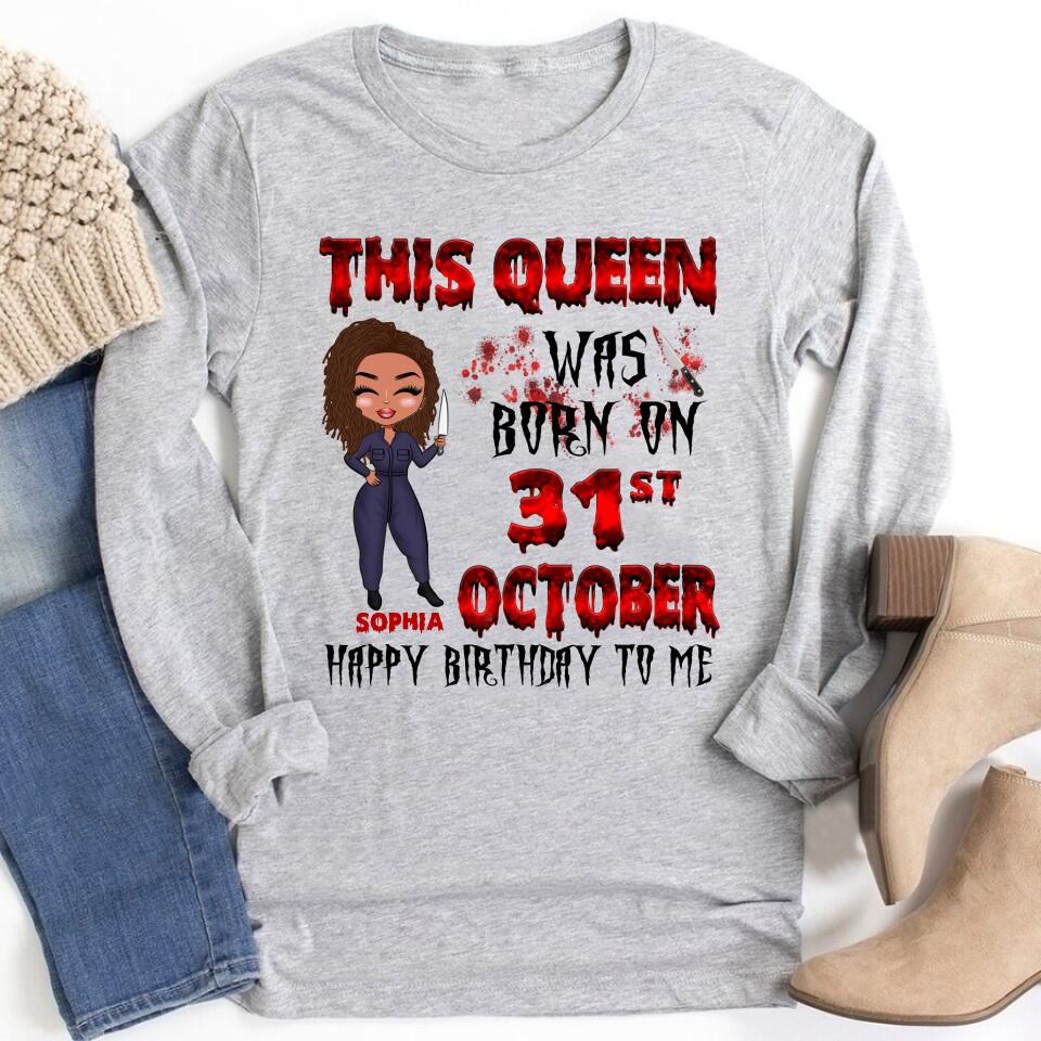 October Birthday Shirt, Custom Birthday Shirt, Queens are Born In October, October Birthday Shirts For Woman, October Birthday Gifts
