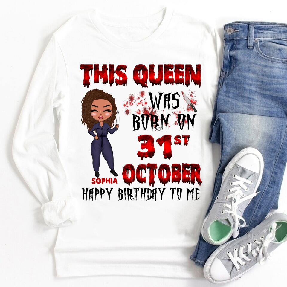October Birthday Shirt, Custom Birthday Shirt, Queens are Born In October, October Birthday Shirts For Woman, October Birthday Gifts