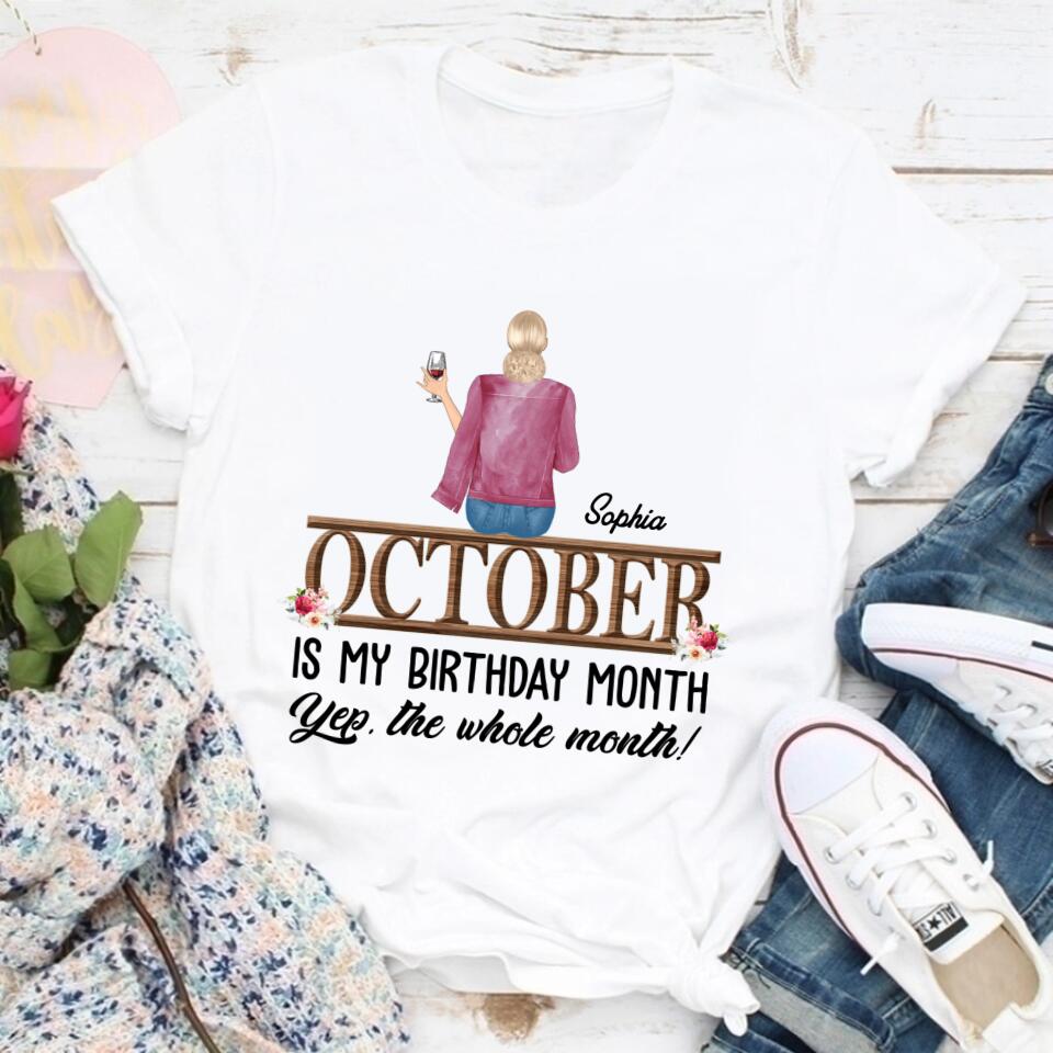 October Birthday Shirt, Custom Birthday Shirt, Queens are Born In October, October Birthday Shirts For Woman, October Birthday Gifts