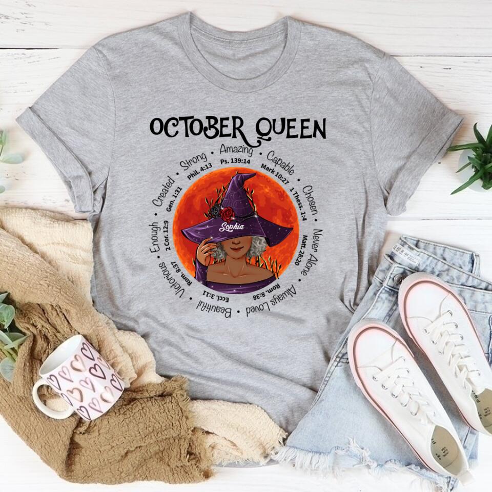 October Birthday Shirt, Custom Birthday Shirt, Queens are Born In October, October Birthday Shirts For Woman, October Birthday Gifts