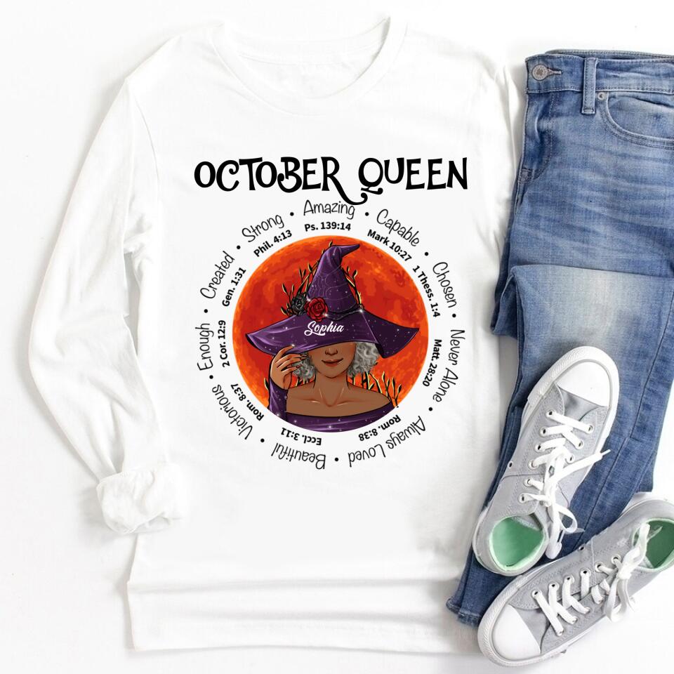 October Birthday Shirt, Custom Birthday Shirt, Queens are Born In October, October Birthday Shirts For Woman, October Birthday Gifts