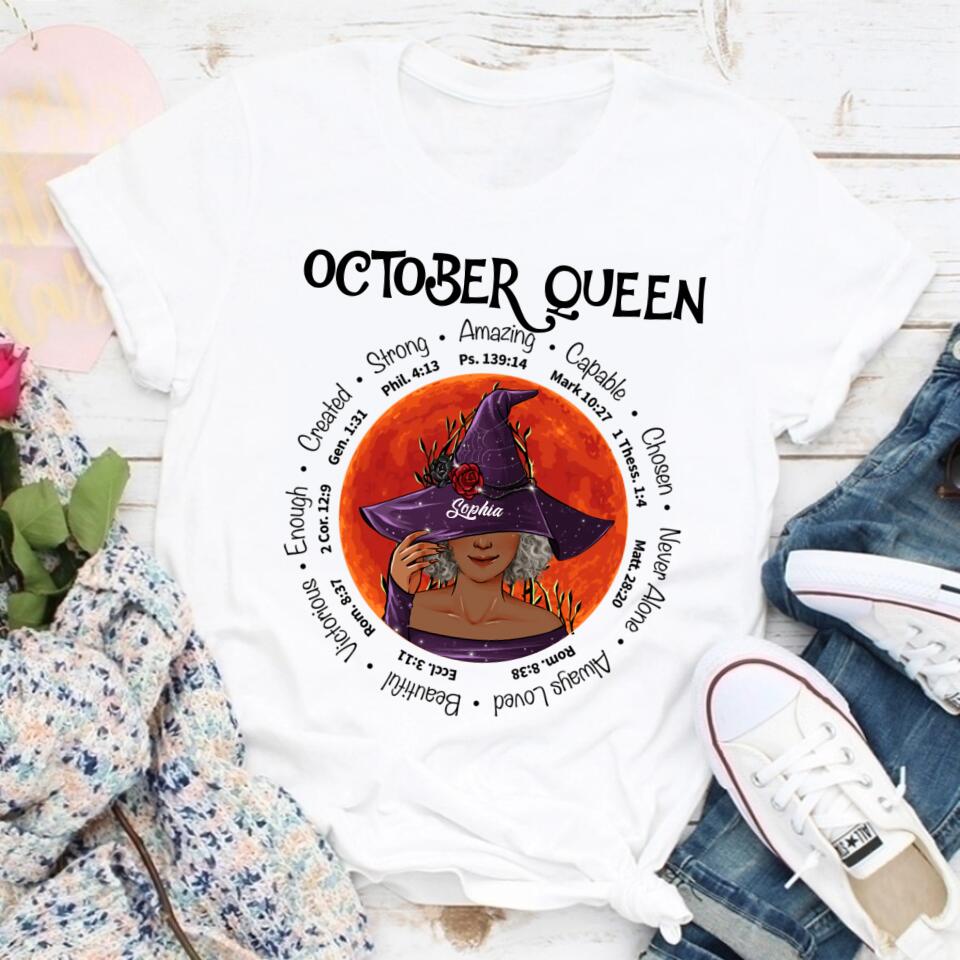 October Birthday Shirt, Custom Birthday Shirt, Queens are Born In October, October Birthday Shirts For Woman, October Birthday Gifts