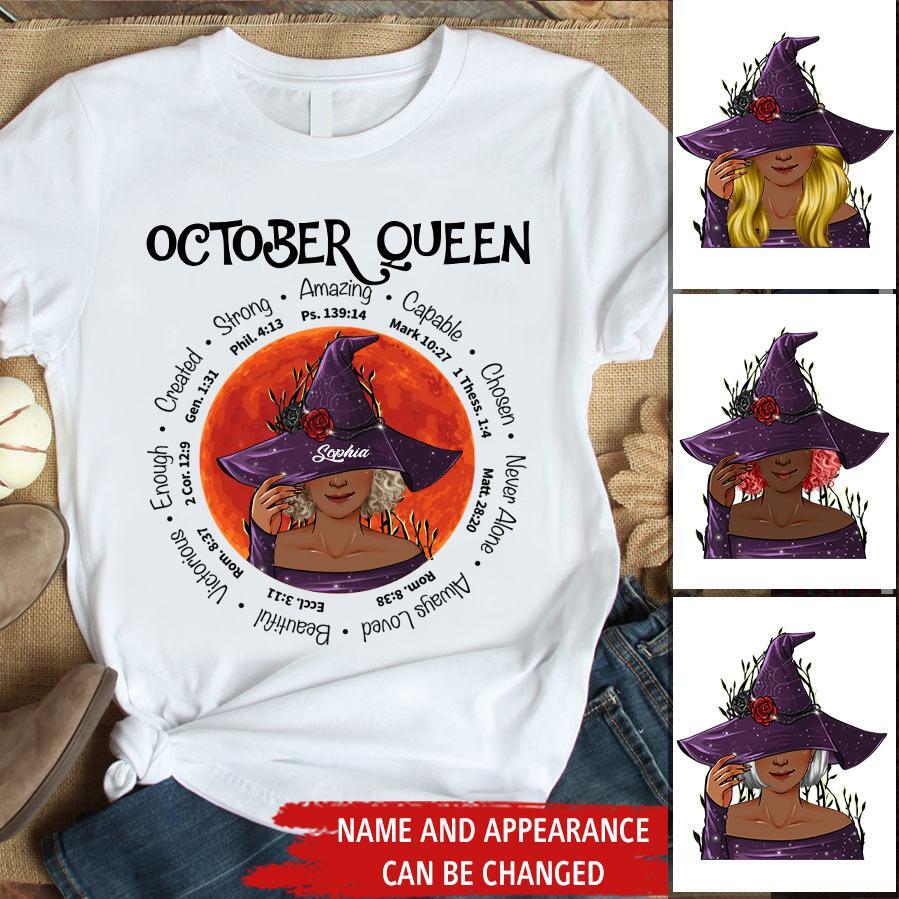 October Birthday Shirt, Custom Birthday Shirt, Queens are Born In October, October Birthday Shirts For Woman, October Birthday Gifts