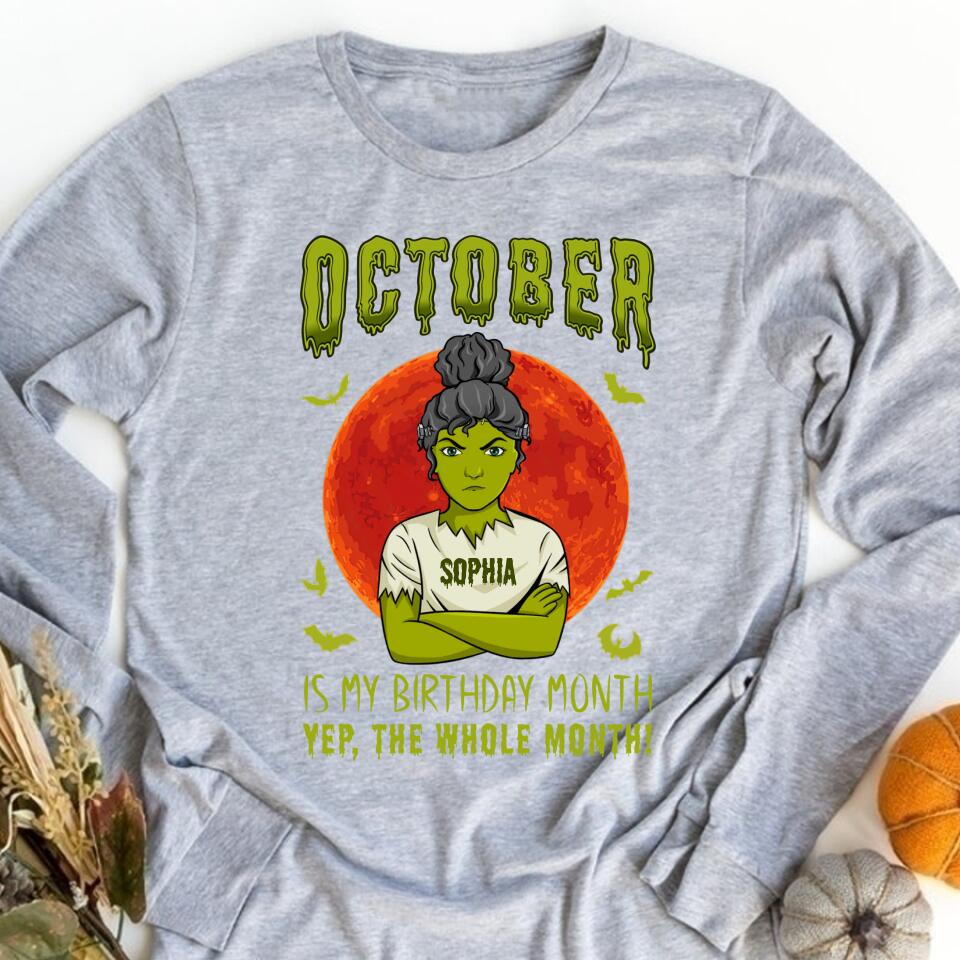 October Birthday Shirt, Custom Birthday Shirt, Queens Born In October, October Birthday Shirts For Woman, October Birthday Gifts